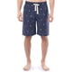 thumbnail image 1 of Shorts para dormir IZOD de popelina estampada con ajuste relajado para hombre en color azul marino, 1 of 5