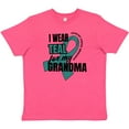 thumbnail image 3 of Inktastic I Wear Teal For My Grandma Ovarian Cancer Awareness Youth T-Shirt, 3 of 5