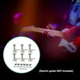 thumbnail image 2 of Clavija de afinación 6 Sintonizadores de cierre de guitarra eléctrica en línea derecha Sintonizadores de bloqueo sellados de guitarra cromada Cabezas de sintonización de la máquina 1:18 Compatible con Tomshoo Clavija de afinación, 2 of 6