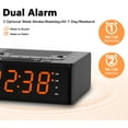 thumbnail image 4 of Alarm Clock for Bedroom with FM Radio, Bluetooth, Dimmable LED Display, Sleep Timer, Adjustable Volume, Dual Alarm with ON/OFF button, Bedside Clock for Adults Seniors Kids iTOMA 515, 4 of 7