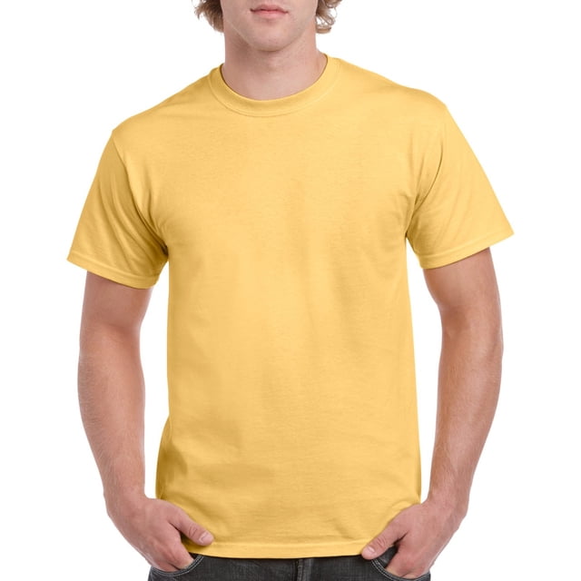 Gildan Mens Heavy Cotton T-Shirt, 4XL, Yellow Haze