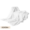 thumbnail image 4 of Skegnu Soft Fleece Throw Blanket for Couch, 50x40 Inches Lightweight & Warm, reversible Microfiber Blanket for Bed, Sofa, Travel, Machine Washable, Beige/Black/White, 4 of 6