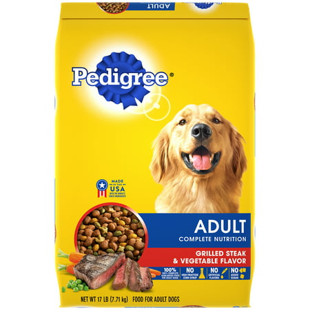PEDIGREE Complete Nutrition Adult Dry Dog Food Grilled Steak & Vegetable Flavor, 17 lb.