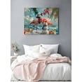 thumbnail image 3 of Christmas Ocean Canvas Print Wall Art Framed Canvas Art Wall Decor Snowman Beach Flamingo Palm Abstract Art Pictures Painting Morden Artwork for Living Room Bedroom, Ready to Hang - 16"x20", 3 of 6