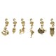 thumbnail image 1 of Ofertas Únicas 6 Cuffs para Cabello Dreadlock Clips de Cabello en Forma de Serpiente Búho en Tono Dorado, 1 of 5