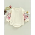 thumbnail image 4 of TSEXIEFOOFU Baby Christmas Romper, Cute Santa/Letter Print Long Sleeve Round Neck One-Piece Bodysuit, 4 of 7