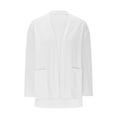 thumbnail image 5 of Open-Front Cardigan Sweaters for Women 3/4 Sleeves Ladies' Sweater Knitting Shrugs Sweaters Casual Lightweight Solid Color Autumn Cardigan Plus Size S-XXL, 5 of 9