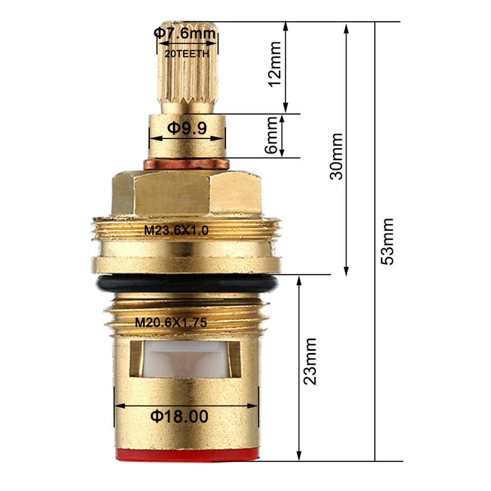 Replacement Tap Valves Replacement Brass Ceramic Stem Disc Cartridge
