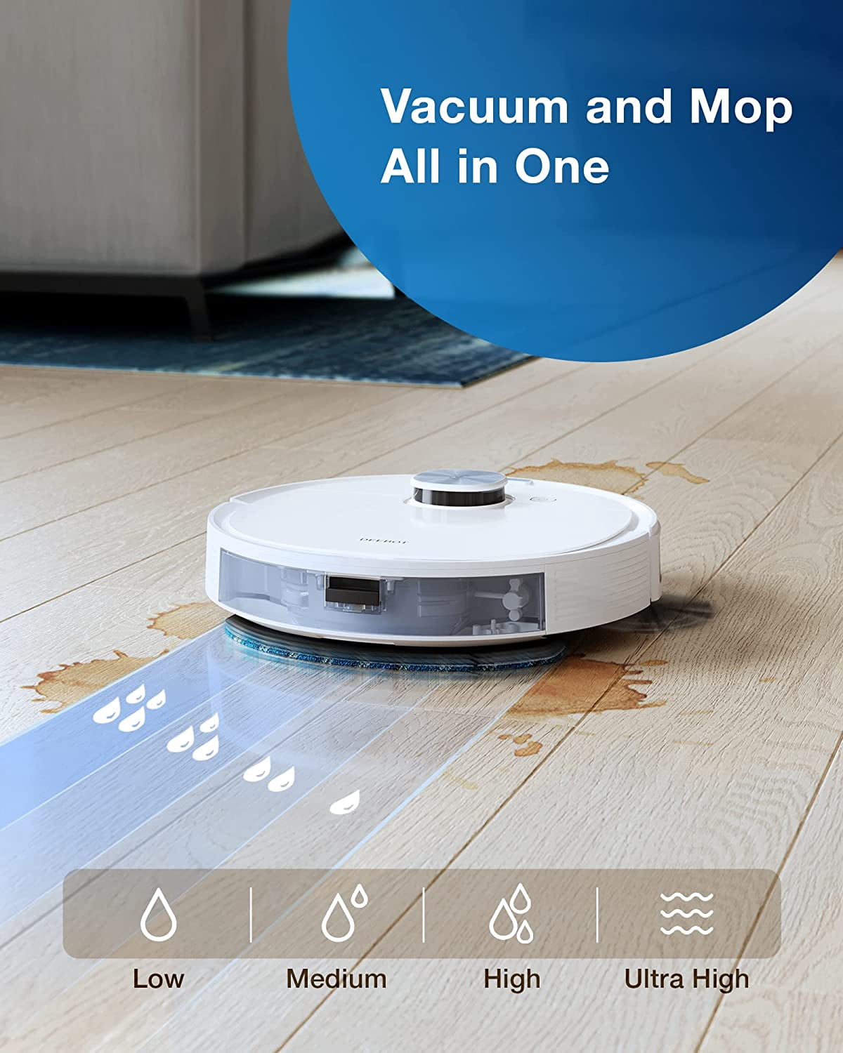 ECOVACS - Brandclub - ECOVACS DEEBOT N10 PLUS Ultra Robot Vacuum 