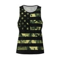 thumbnail image 4 of Easygdp American Flag Camo Men's Tank Top, Sleeveless Muscle T Shirts, Breathable, Quick-Dry, Loose for Gym, Running, Fitness - XX-Large, 4 of 9