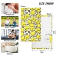 thumbnail image 2 of Yellow Softball Pattern Bath Towel 100% Cotton Soft Thick High Absorbency Hand Face Towel Single Pack 16x28in, 2 of 7