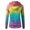 Yellow, variant on Winter Clearance 2023 Winter Coats for Women Plus Size Fashion Casual Tie-Dyed Print Zipper Long Sleeve Pocket Loose Coat