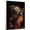 Alaskan Klee Kai, variant on Barbet Cute Dog Violin Stretched Canvas Size 8x12 – Retro Barbet Dog Batter in Action With Violin for Themed Living Room