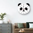 thumbnail image 3 of Creative Cartoon Panda Wall Clock Silence Acrylic Kids Childs Rooms Decor Cute, 3 of 9