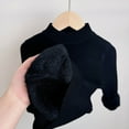 thumbnail image 4 of Suéter de cuello redondo para niños y niñas, cálido, de otoño e invierno, de punto con cuello semialto y forro polar, versátil, para niños., 4 of 7