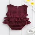 thumbnail image 2 of Baby Girl Sleeveless Ruffle Romper Dress, 2 of 6