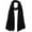 Black, variant on Summer Cotton Blend Scarves Light Soft Solid Long Scarf Gauze Wrap Shawl 80”×27”
