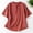 A676 Red, variant on Womens Retro Embroidered Mandarin Collar Shirts Short Sleeve Loose Fit Boho Blouses Casual Summer Lightweight Flowy Texture Ethnic Vacation Vintage Tunic Tops