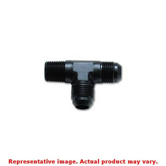 Vibrant Performance 10470 VIB10470 FLARE TO PIPE ON RUN TEE ADAPTER FITTING; SIZE: -3 AN X 1/8IN NPT