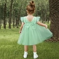 thumbnail image 4 of THDHVS Baby Girl Dress,Dresses for Girls,Toddler Girl Floral Skater Multipack Dresses Summer Flysleeve A-line Dress Green 0-1 Year, 4 of 6
