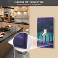 thumbnail image 5 of Yayeee Duplex Wall Plate 1-Gang 4.5"x2.7" Home Receptacle Light Switch Decorative Outlet Cover, Purple Moonlight Forest, 5 of 7