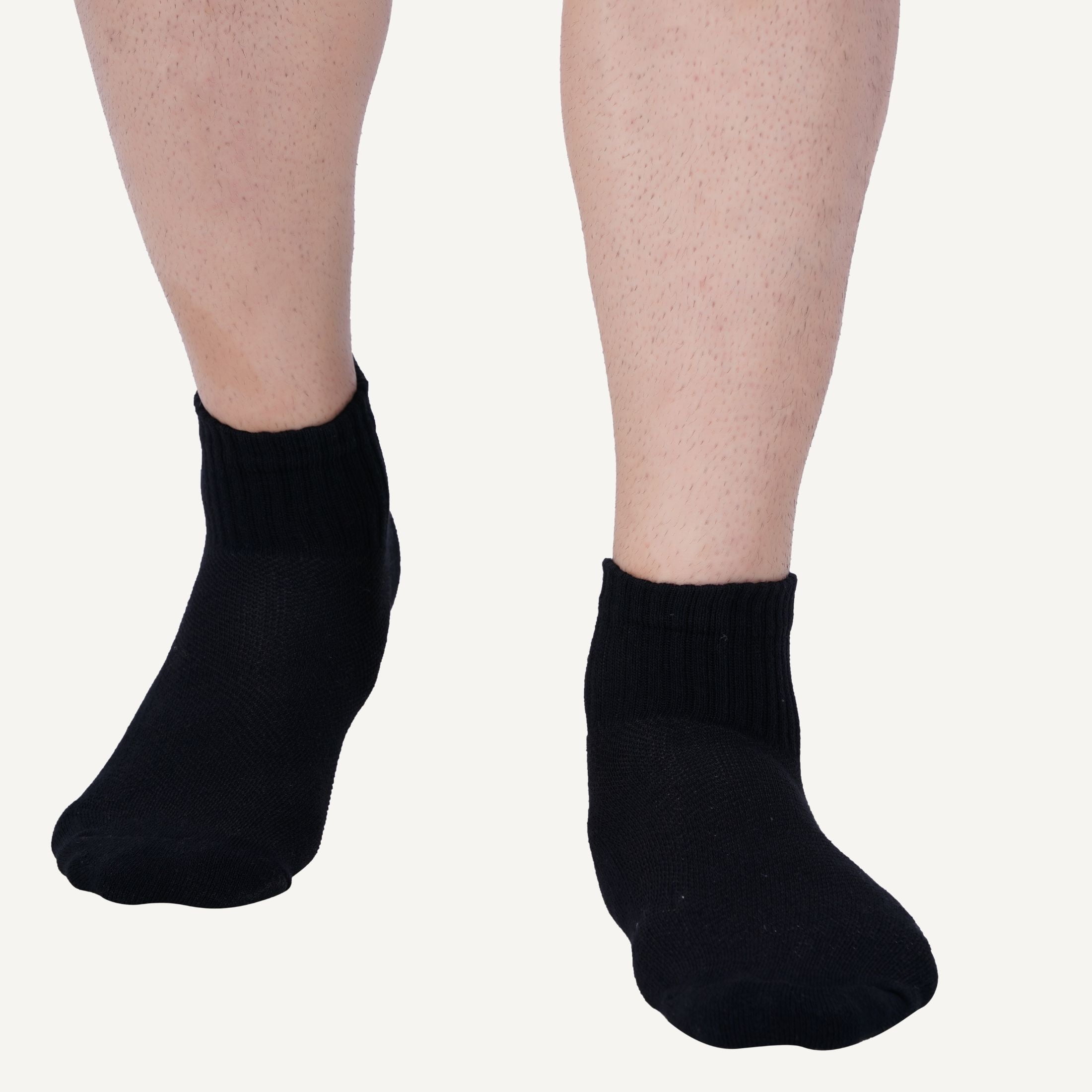 AirGarb Cushioned High Ankle Socks for Men and Women Made with Cotton & Spandex Free Size - HA12-BL (Pack of 12)