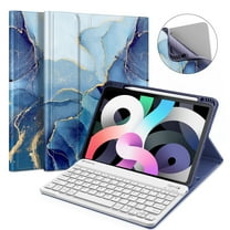 Fintie Keyboard Case for iPad Air 11-inch M2 (2024), iPad Air 5th Generation (2022) / iPad Air 4th Gen 10.9" - Soft TPU Back Cover with Magnetically Detachable Wireless Bluetooth Keyboard