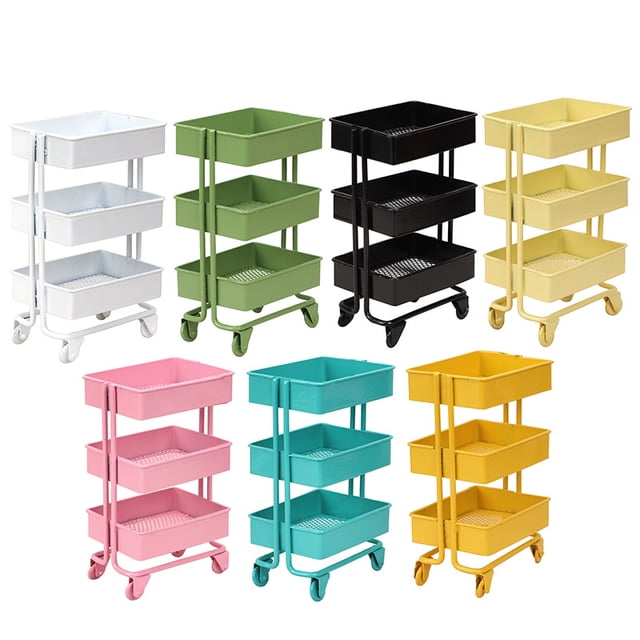 Estante de almacenamiento con forma de carrito de hierro para decoración, estante de almacenamiento con forma de carrito móvil de simulación, estante de almacenamiento para piso de color