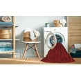 thumbnail image 2 of Ahgly Company Machine Washable Indoor Round Transitional Tomato Red Area Rugs, 4' Round, 2 of 7