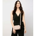 thumbnail image 6 of Kedzie Modernist Crossbody Bag Vegan Leather Camera Shape Bag, Mauve (Women's), 6 of 6