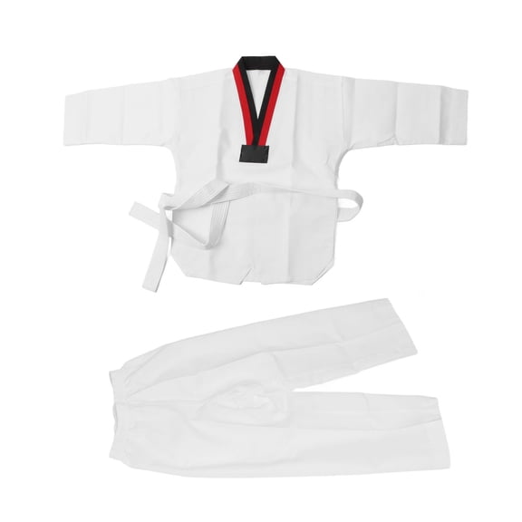 Xirurus Kids White Taekwondo Uniform TKD Costumes Clothing WTF Karate Judo Dobok Clothes Set with Belt for Training and Practice Lightweight Cotton Wear-Resistant Apparel