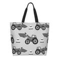 thumbnail image 1 of Balery Gray Tractor Bolsa Tote Estilo Estético con Cremalleras, Bolsa de Hombro, Bolsa de Compras Grande y Plegable, 1 of 8
