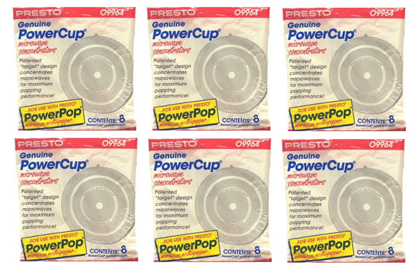 48 pc Microwave Powerpop 09964 Powercup Popcorn Concentrator Presto 6 Packs of 8 by Presto