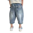 thumbnail image 3 of RUTAYY Toddler Boys Loose Denim Shorts Ripped Soft Elastic Band Jean Middle Trouser Comfort Pants, 3 of 9