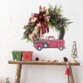 thumbnail image 4 of Decoraciones colgantes navideñas, 15 en corona redonda de camión rojo para casa de campo, 4 of 8