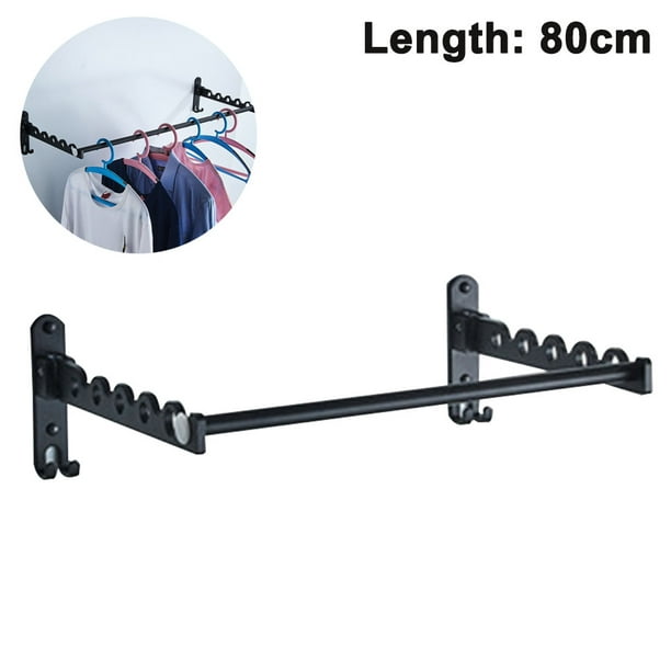 Wall Mounted Clothes Hanger Rack Stainless Steel Clothing Mount Holder With Swing Arm Set Of 2 Rod Com - Wall Mount Hanger Holder