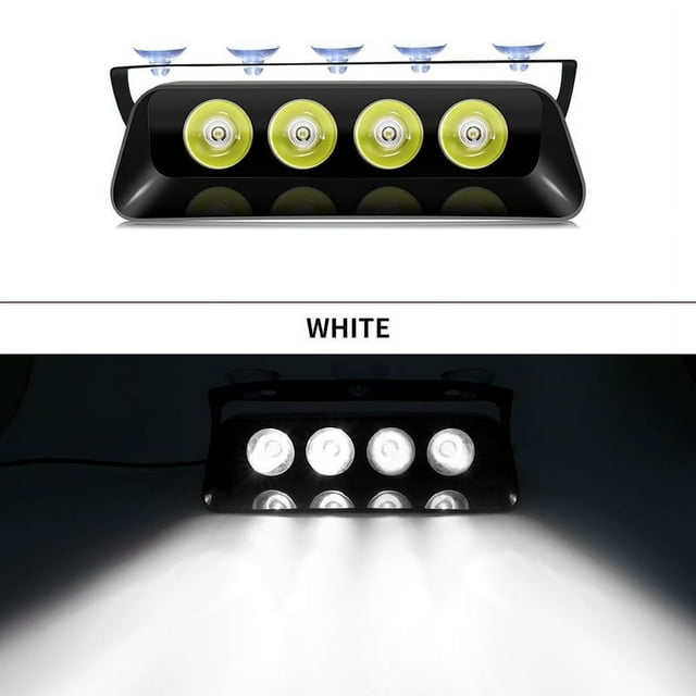 SSZMDLB LED Strobe Light For Car, LED Strobe Warning Light, Suction Cup Dash Light, Emergency Flashing Beacon for Vehicle, 12V Plug in, Multiple Flash Modes, High Visibility, Road Safety Light