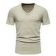 thumbnail image 2 of pstuiky camisetas de hombre, Camiseta de manga corta con cuello en V y estampado liso para hombre ropa de hombre s, 2 of 8