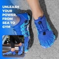 thumbnail image 5 of AUXDIQ Water Shoes Women Men Quick Dry Aqua Shoes Barefoot Beach Swim Shoes, Blue, 12 US, 5 of 6