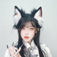 thumbnail image 3 of Yvsxxv 1Pc Black Wolf Ear Faux Fur Headband Hair Accessories, 3 of 7
