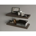thumbnail image 4 of FM FURNITURE Iva Floating shelf in melamine x2 Sienna Oak, 4 of 8
