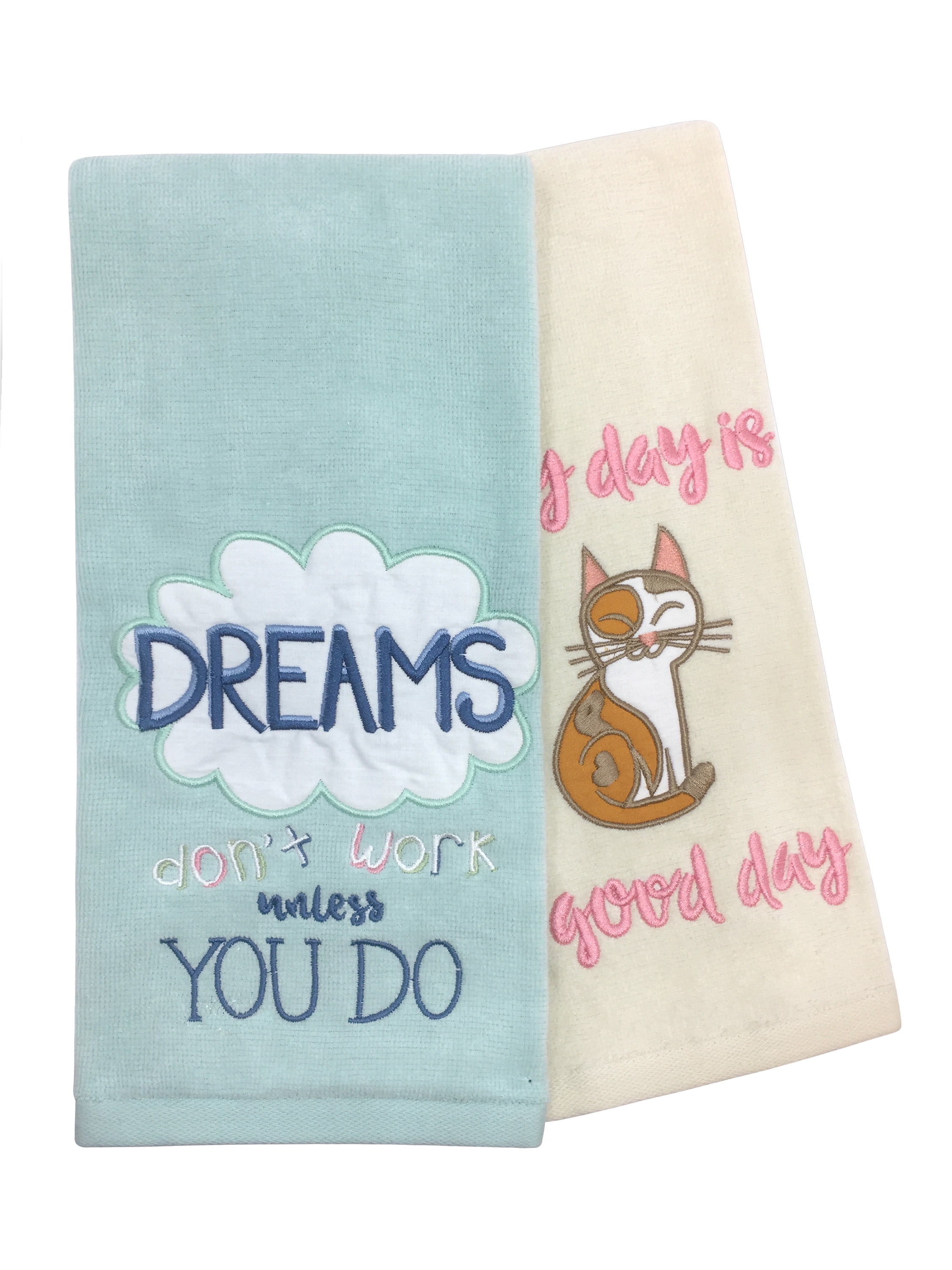 Mainstays 2Pack Hand Towel Collection Cat Print