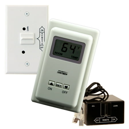 Skytech TS/R-2 Wireless Wall Mounted Thermostat Fireplace Remote (Best Place For Thermostat)