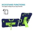 thumbnail image 4 of SOATUTO for All-New Fire 7 2019/2017(9th Gen,7th Gen)Tablet,Heavy-Duty Drop-Proof and Shock-Resistant Rugged Hybrid with Built-in Stand Case - Navy+Green, 4 of 7