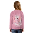 thumbnail image 2 of DISNIMO Axolotl Print Girls Long Sleeve Tops Lace Up Pullover Crew Neck Loose Blouse Top Comfy Soft T Shirts Fall Winter Clothes for Teens, 2 of 8