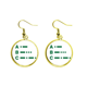 thumbnail image 1 of Ear Dangle Golden Drop Earring Jewelry Mujer Unbranded M, 1 of 3
