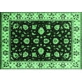 thumbnail image 1 of Ahgly Company Indoor Rectangle Oriental Emerald Green Traditional Area Rugs, 2' x 5', 1 of 4
