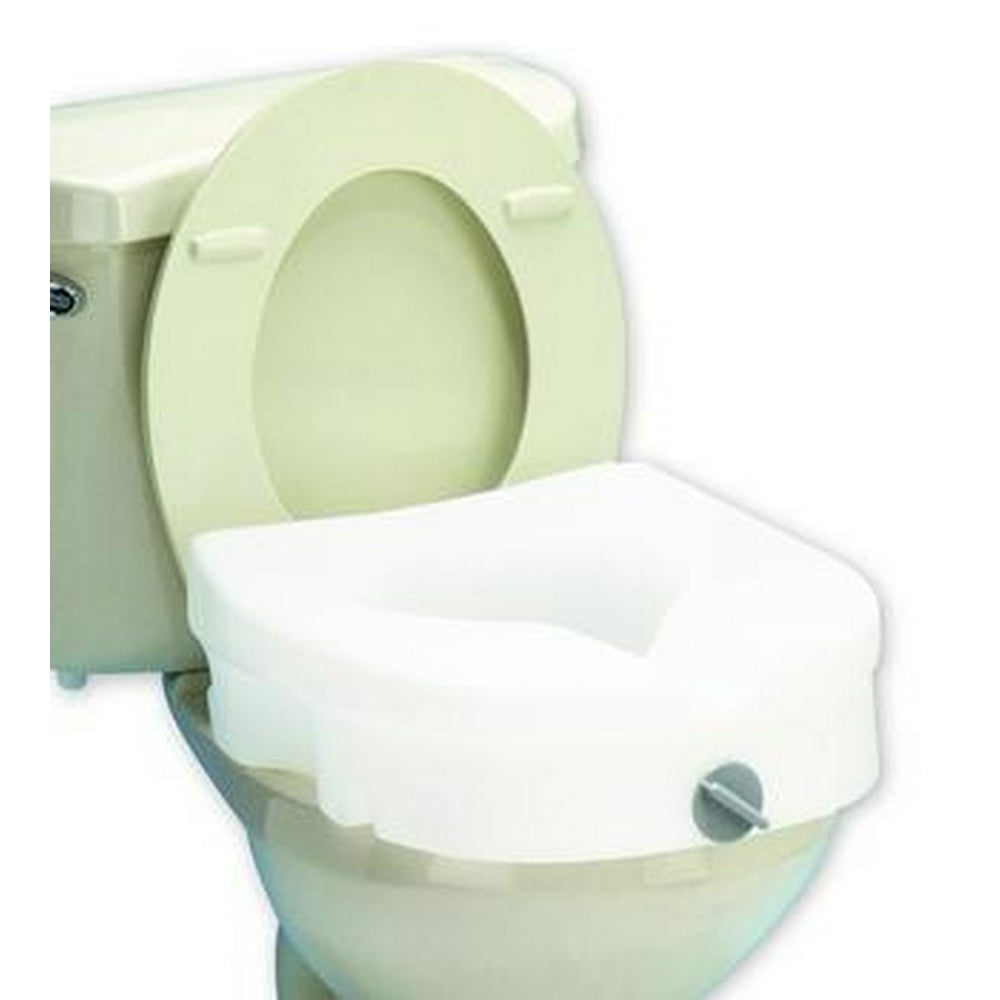 Carex EZ Lock Raised Toilet Seat w/Padded Adjustable Arms 1 case (2