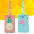 thumbnail image 6 of HONITANO 2Pcs Luggage Tag Baggage Identification Oval Rectangle PVC Travelers Beach Vacation, 6 of 8