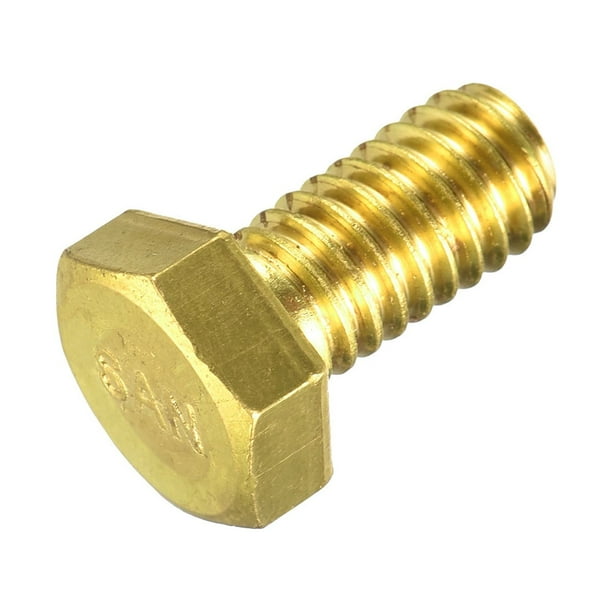 Viti A Testa Esagonale In Ottone Massiccio 5/16-18 X 5/8 – Confezione Da 5 Pezzi